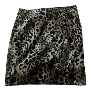 Cato Brown and Black Animal Print Mini Skirt